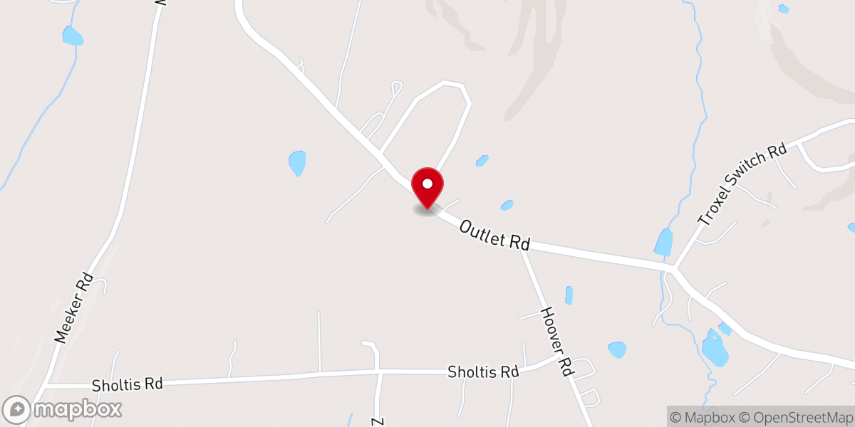 Map showing location of Outlet Bible Tabernacle