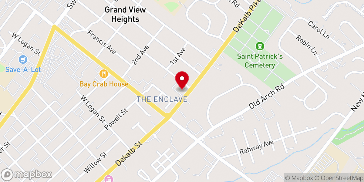 Map showing location of St Paul's Lutheran Church