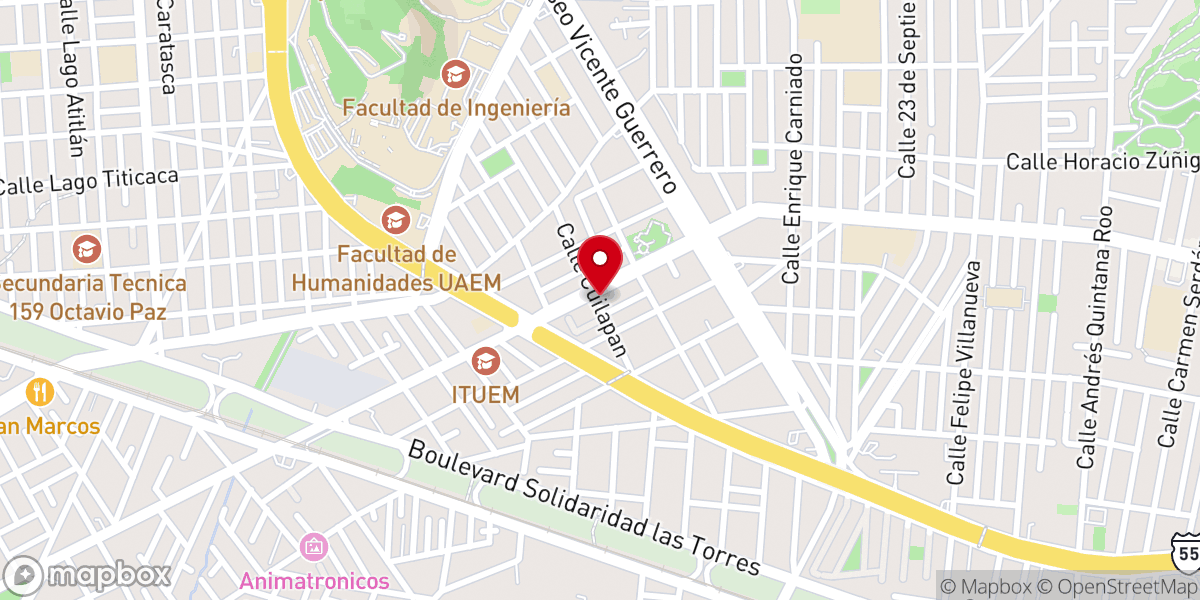 Map showing location of Iglesia Bautista Reformada Sólo por Gracia