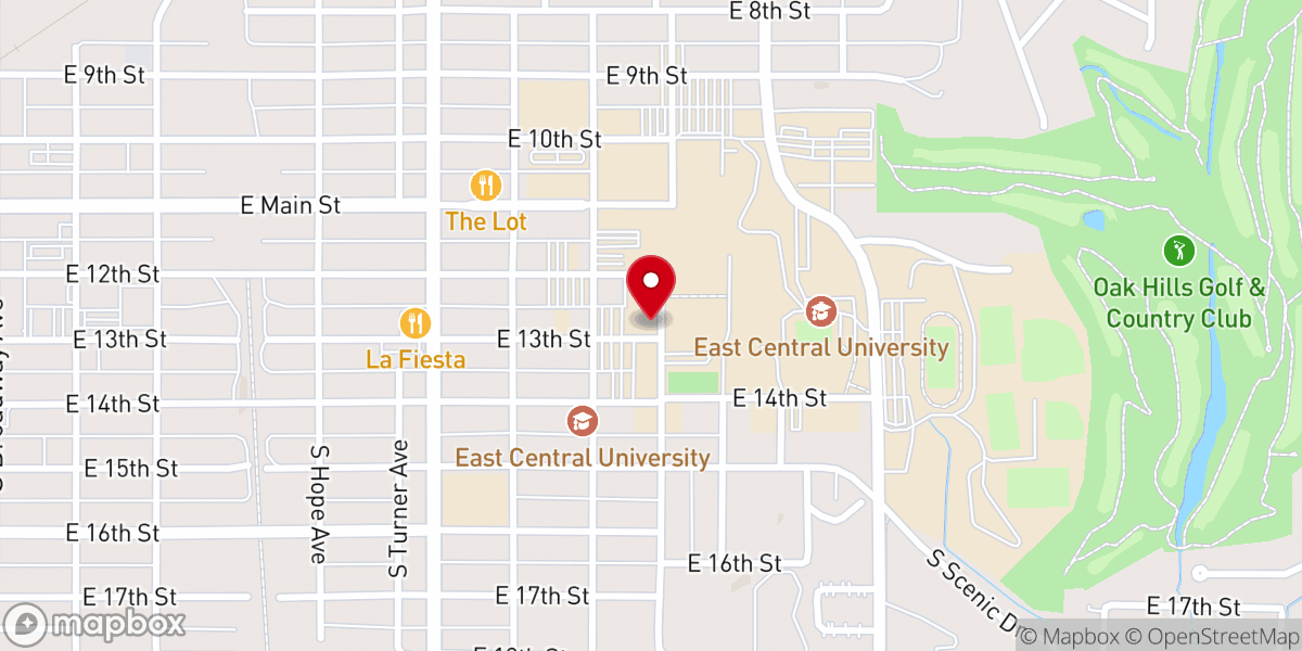 Map showing location of Baptist Student Union