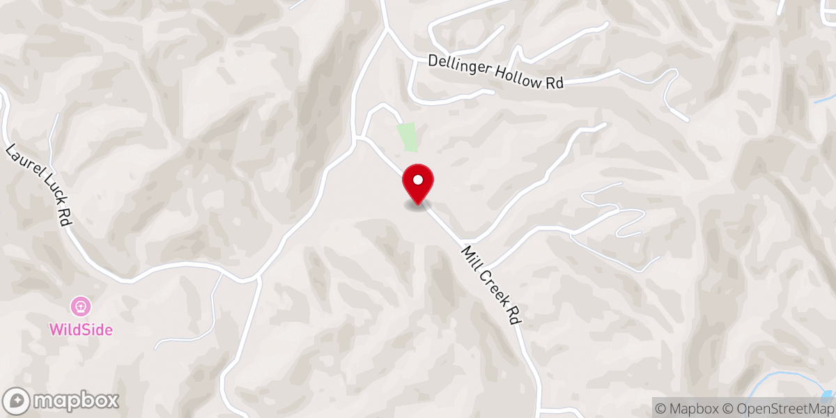 Map showing location of Honeysuckle Hills