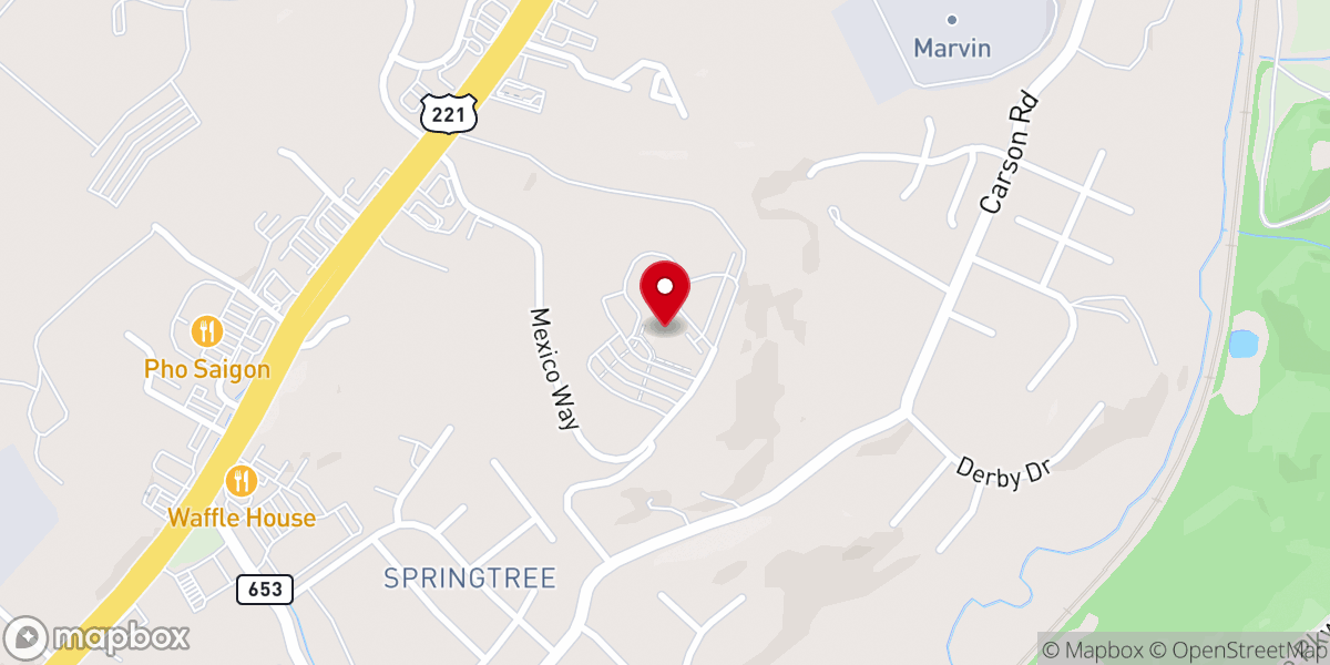 Map showing location of Parkway Church