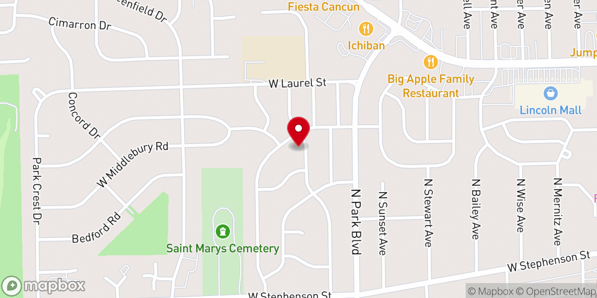Map showing location of Abundant Life Christian Deliverance Center