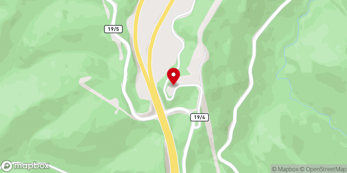 Map showing location of Powell Mountain Church