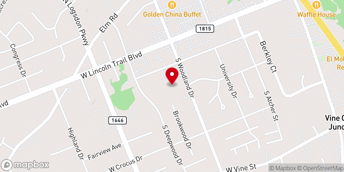 Map showing location of Radcliff United Methodist Church