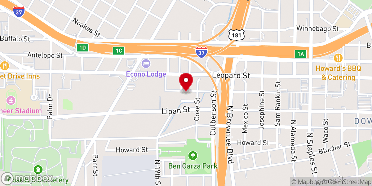 Map showing location of Mt Pilgrim Baptist Church