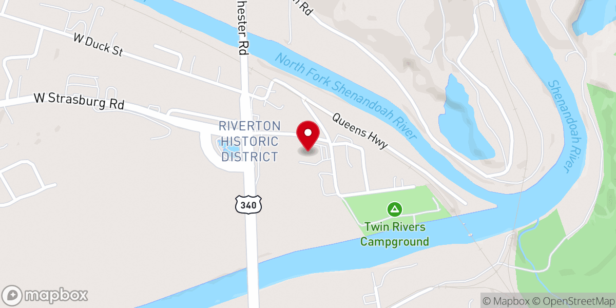 Map showing location of Riverton United Methodist Church