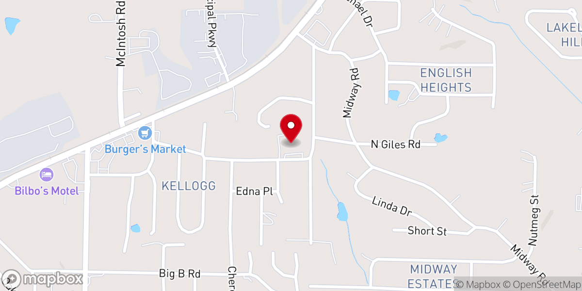 Map showing location of Clearview Christian Center