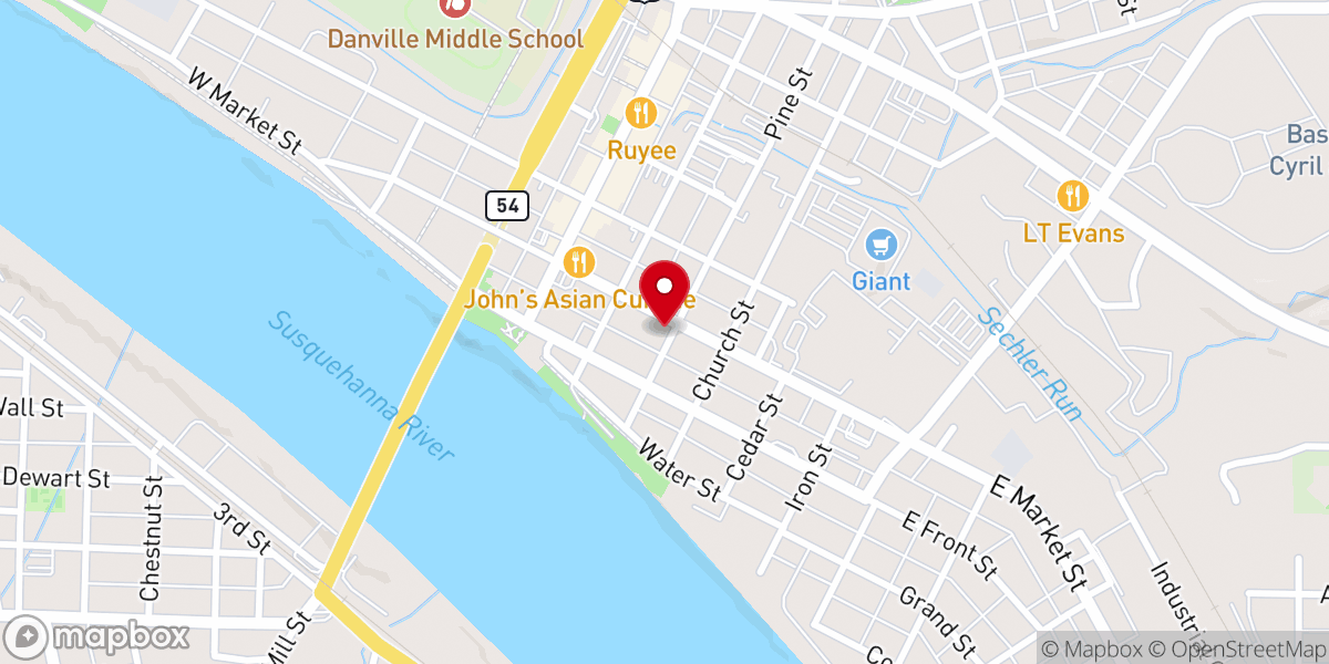 Map showing location of Christ Memorial Episcopal Church