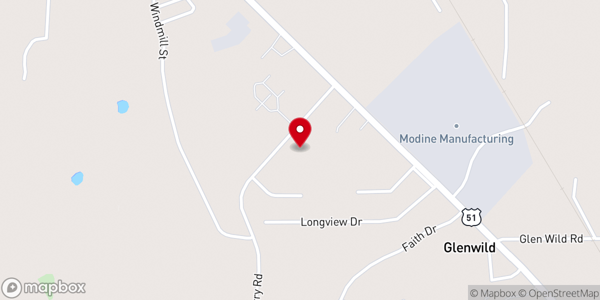 Map showing location of Grace Baptist Church