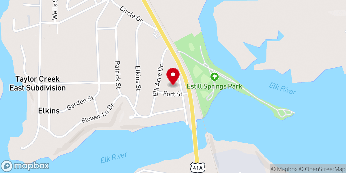 Map showing location of Estill Springs Church-Christ