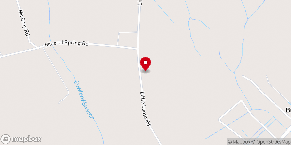 Map showing location of Little Lamb Church