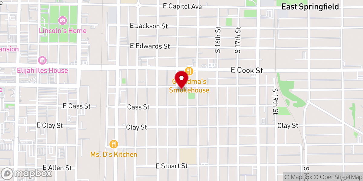 Map showing location of Lawrence Avenue Church of Christ