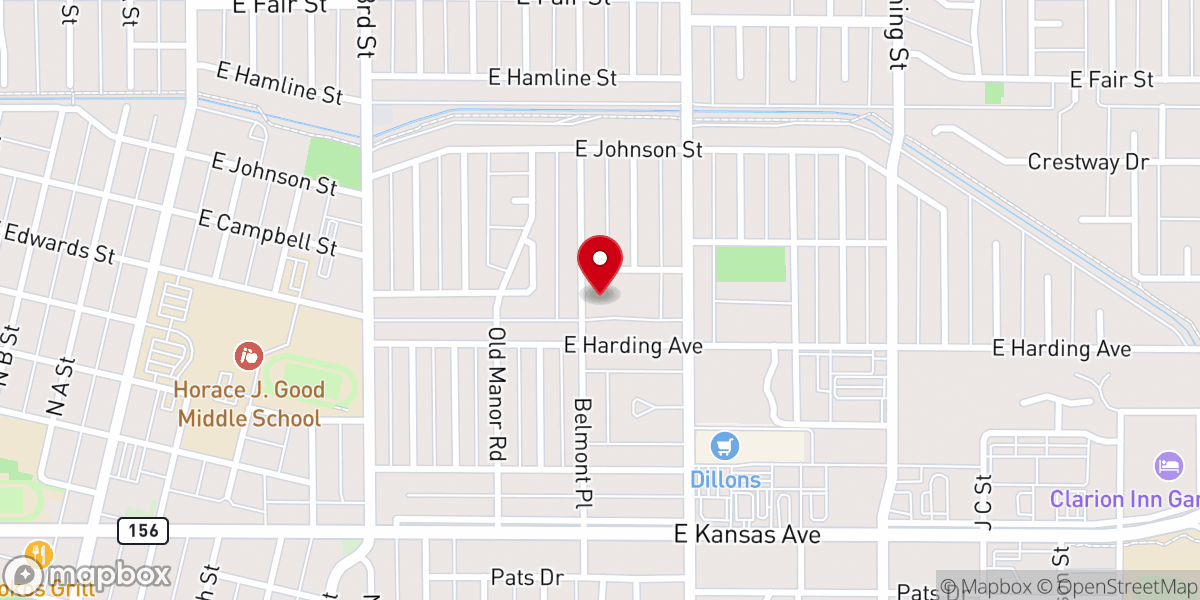 Map showing location of St. James Lutheran Church
