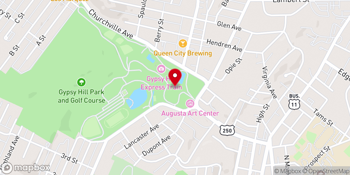 Map showing location of Stonewall Church