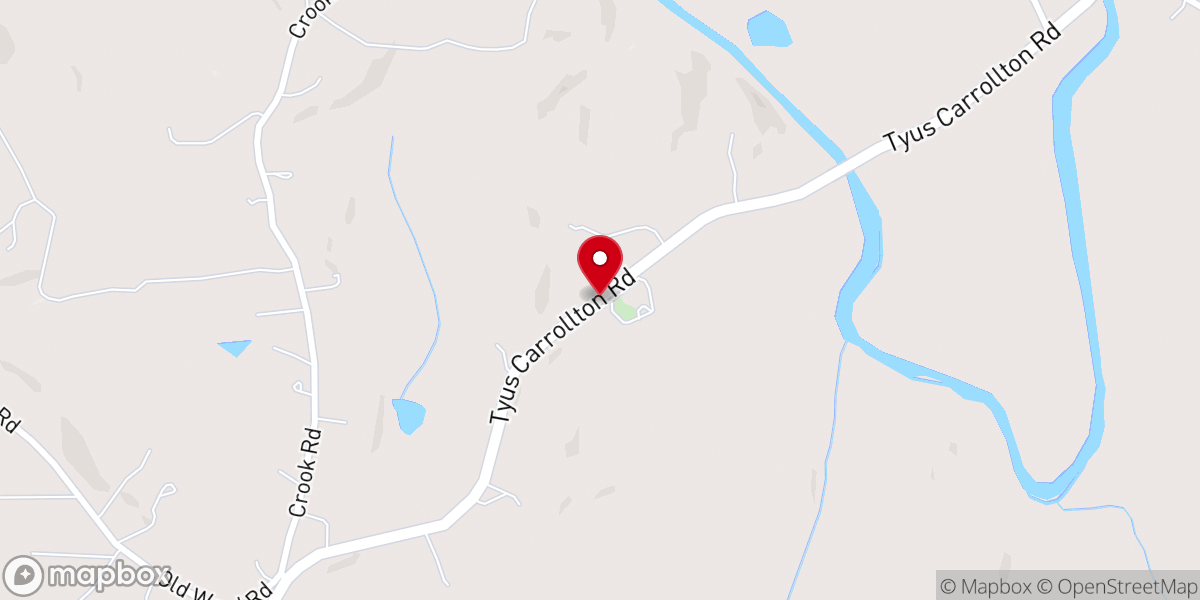 Map showing location of Hillside Baptist Church