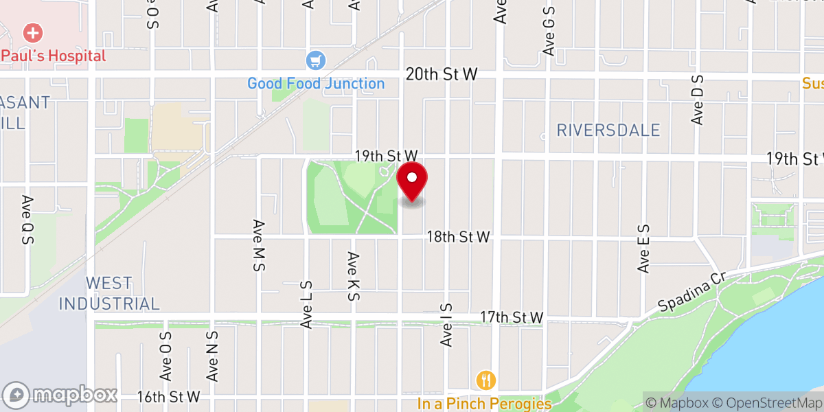 Map showing location of Our Lady of Guadalupe Parish