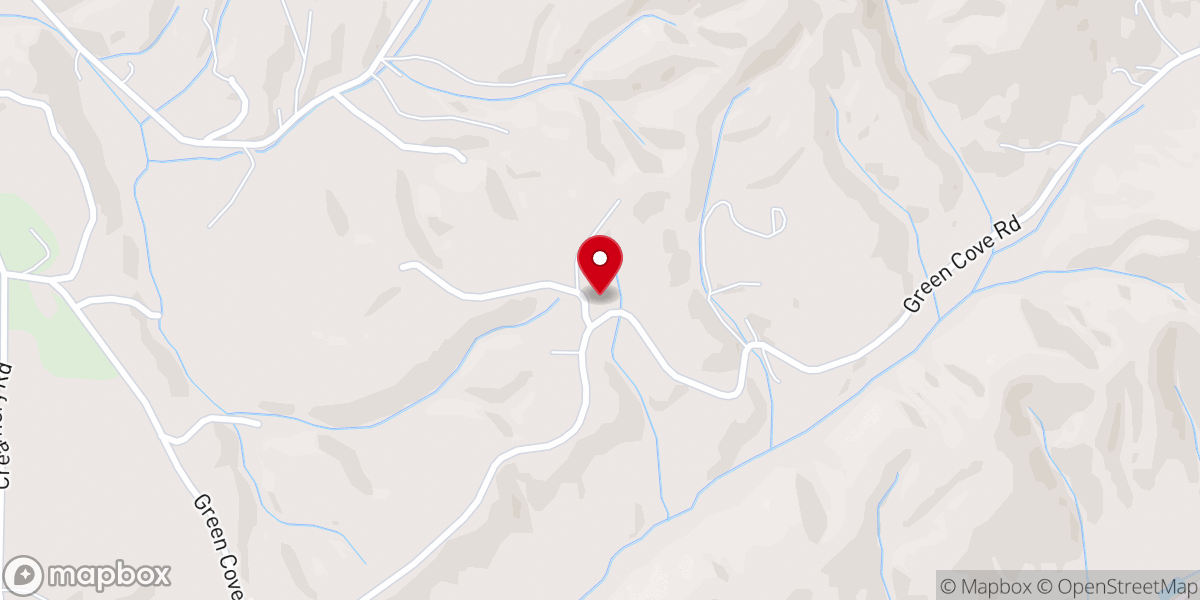 Map showing location of Hickory Stand Church