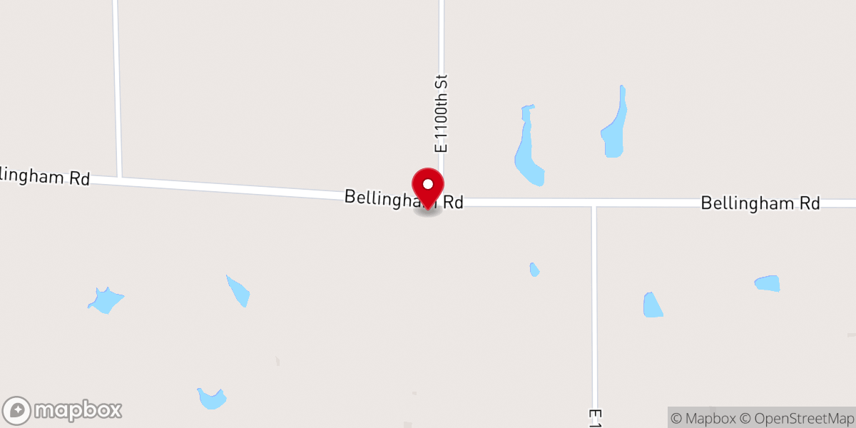 Map showing location of East Bethel Methodist Church