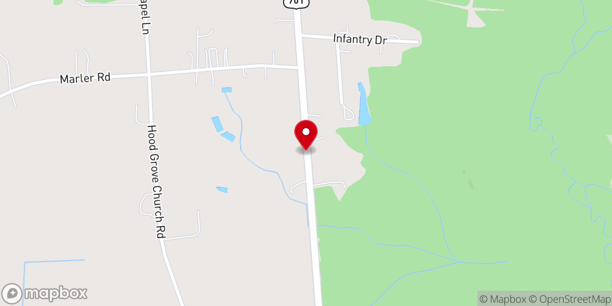 Map showing location of small Chapel Church