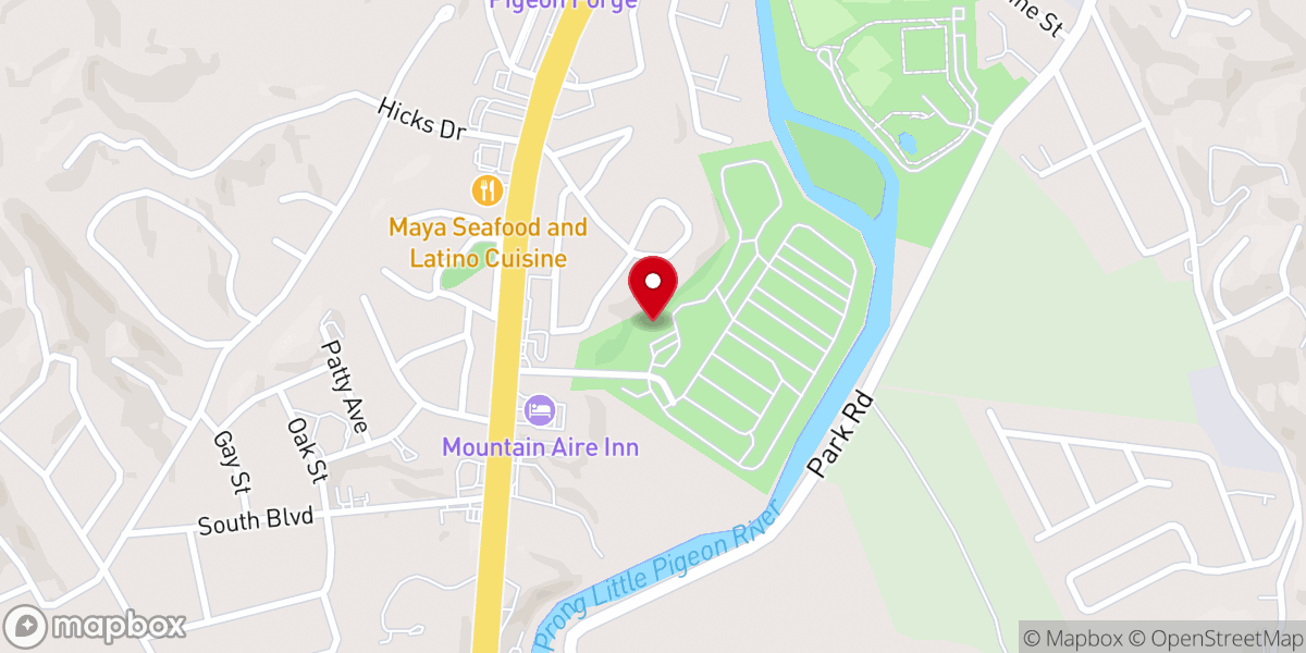 Map showing location of Evergreen Church