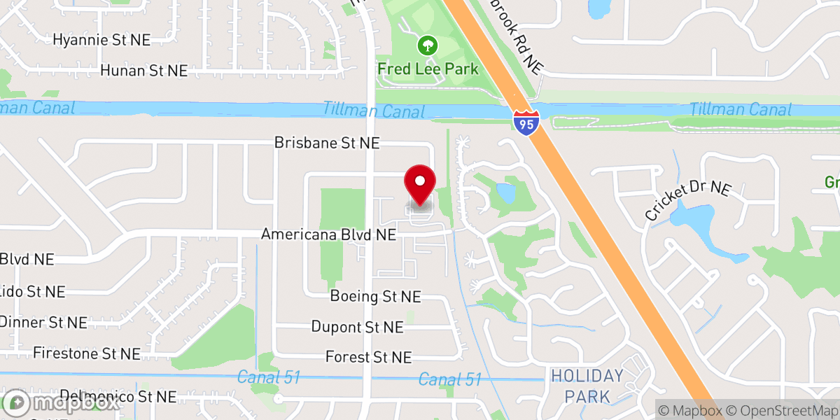 Map showing location of Eastwind Pentecostal Church - Food Distribution Center