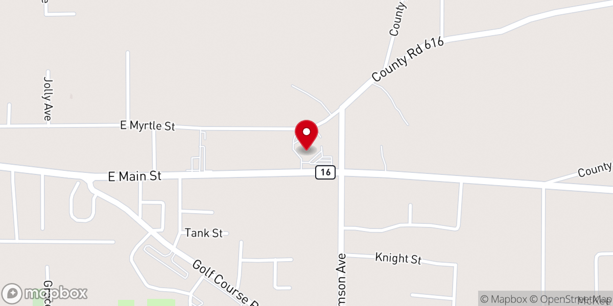 Map showing location of East Philadelphia Baptist Church