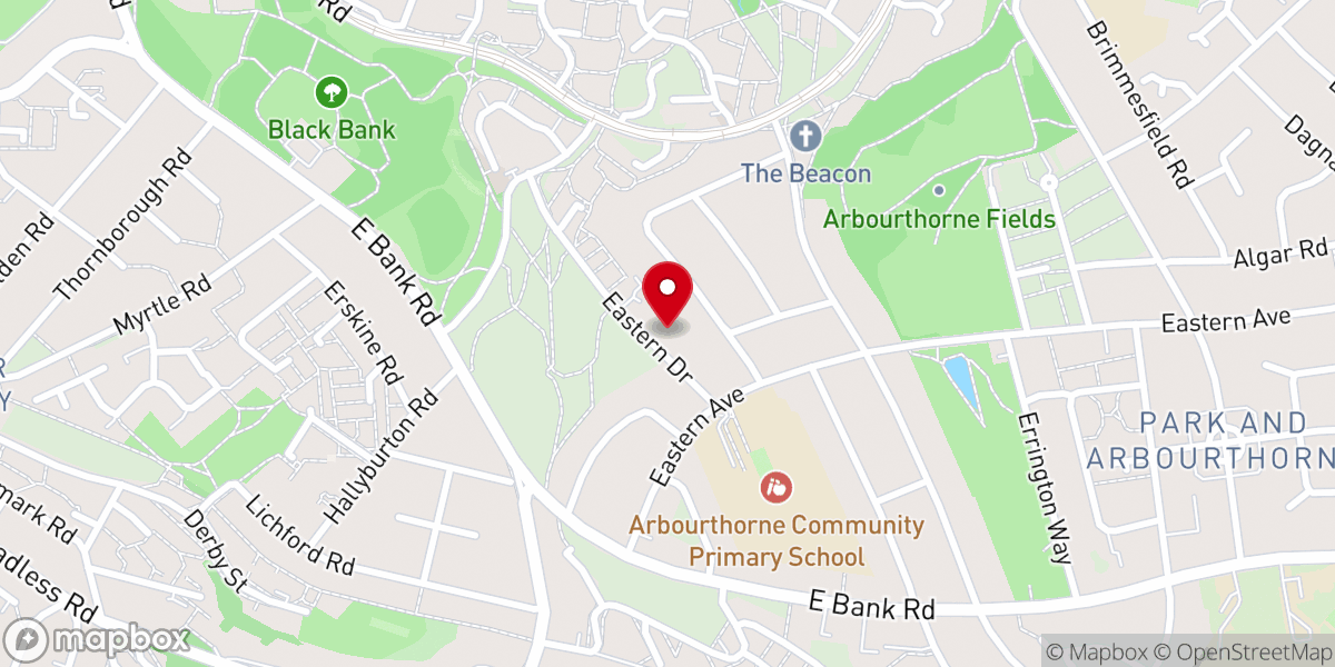 Map showing location of Catholic Church of the Holy Family