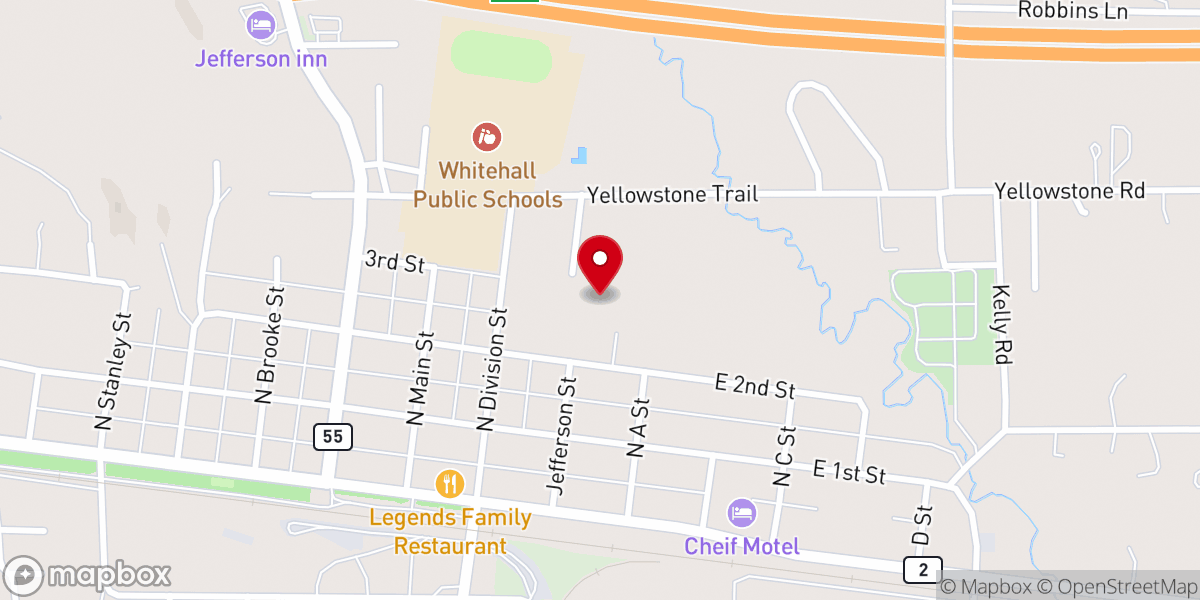 Map showing location of St Teresa's Catholic Church