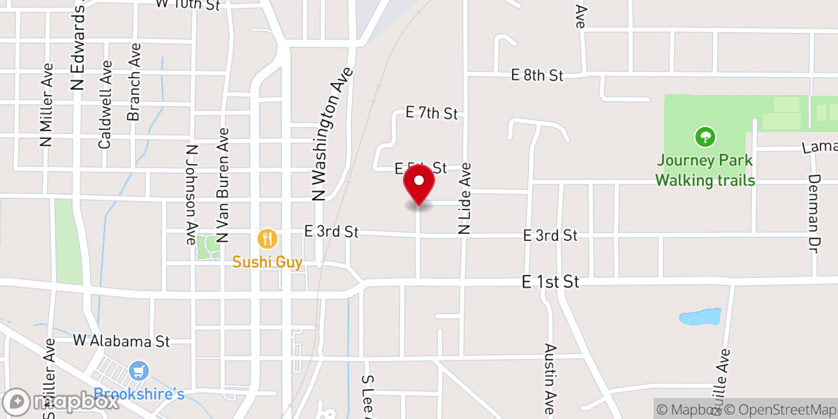 Map showing location of Tennison Memorial United Methodist