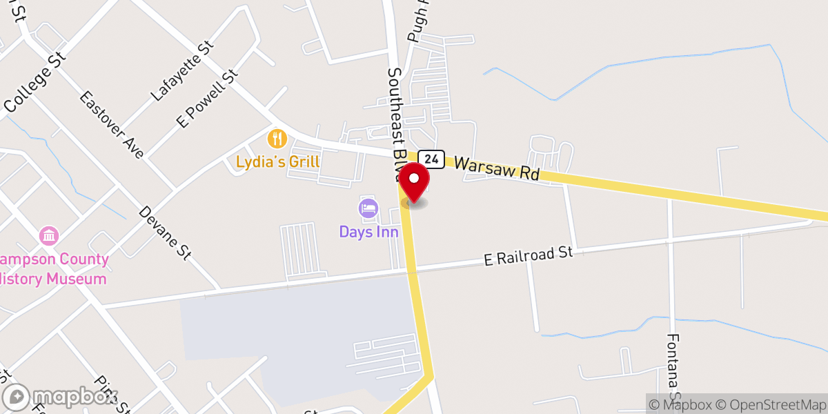 Map showing location of Mt Calvary FBH Church