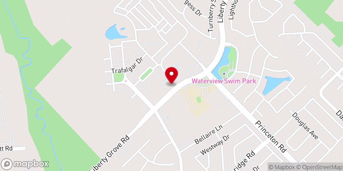Map showing location of Crossview Church of God