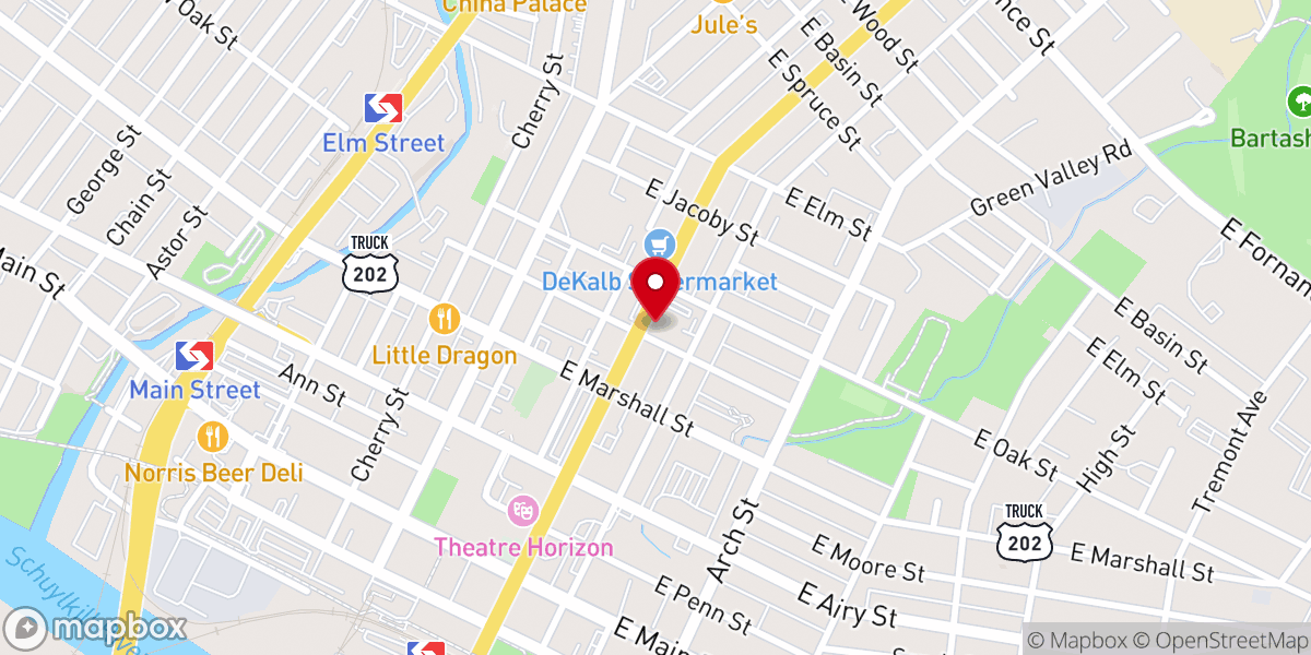 Map showing location of St. Patrick's Church