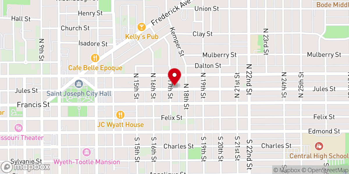 Map showing location of The Pentecostals of St. Joseph
