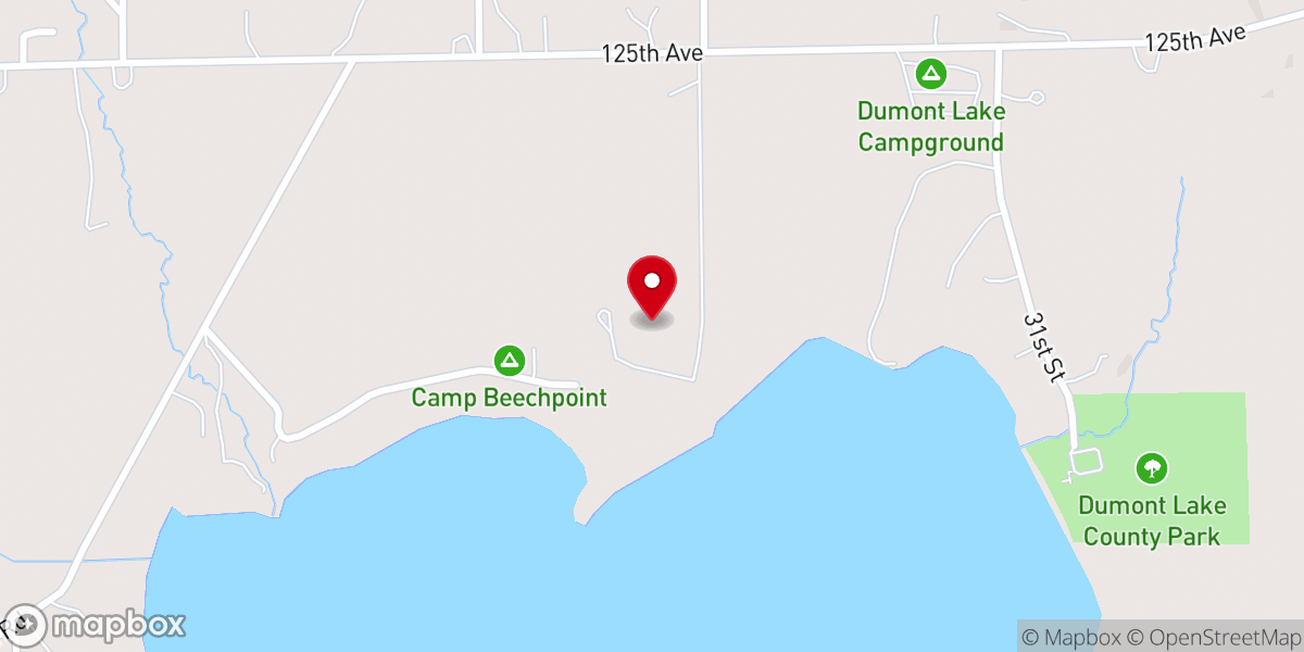 Map showing location of Camp Beechpoint
