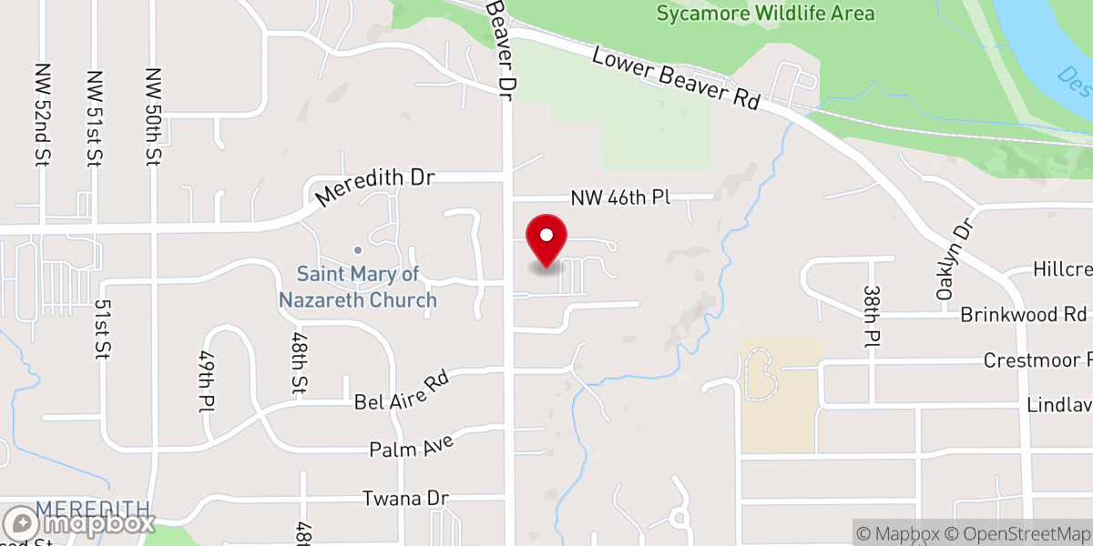 Map showing location of New Foundation Church