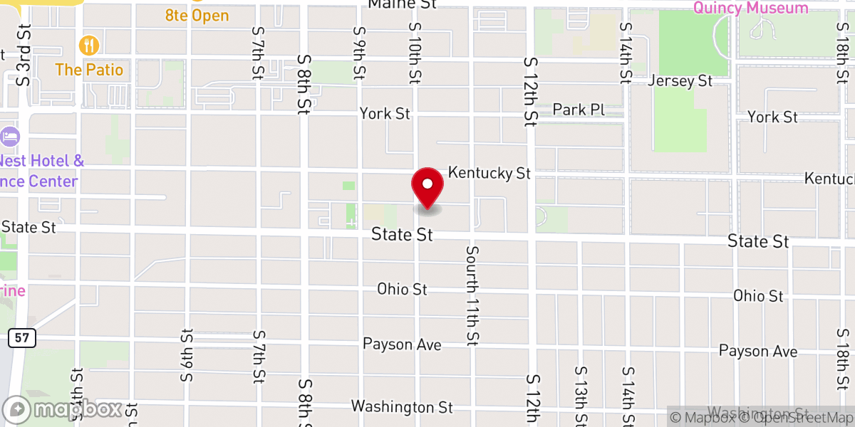 Map showing location of Vineyard Christian Fellowship Church