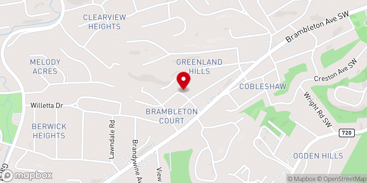 Map showing location of Mount Olive Primitive Baptist Church