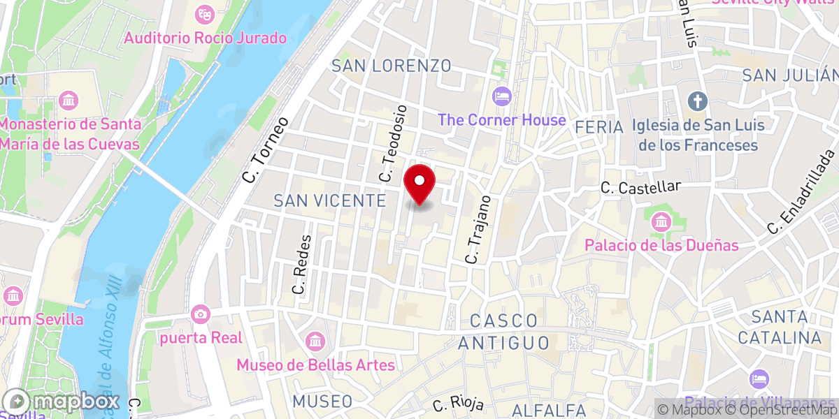 Map showing location of Convento de Santa Rosalía