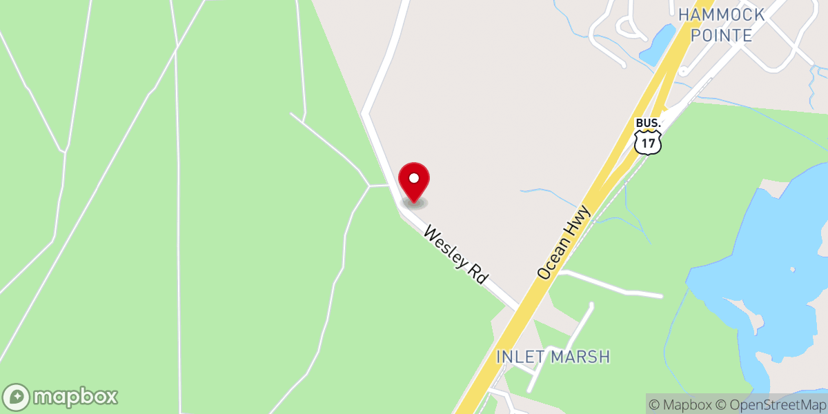 Map showing location of The Oaks Bible Church