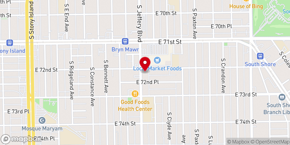 Map showing location of The Old Landmark Church of God Holiness in Christ