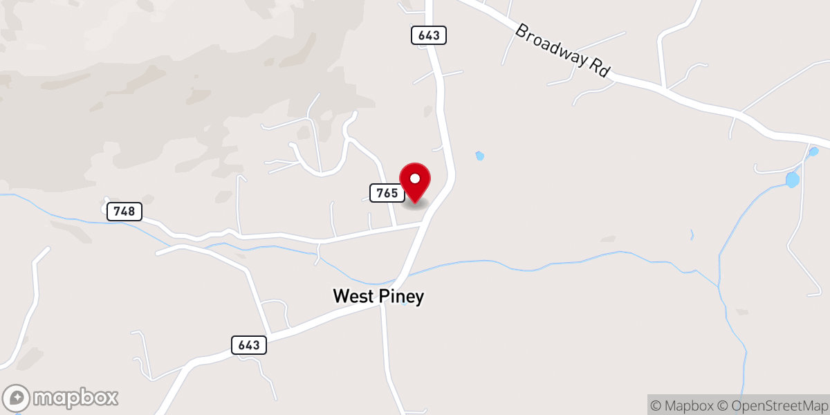 Map showing location of Mount Zion United Methodist Church