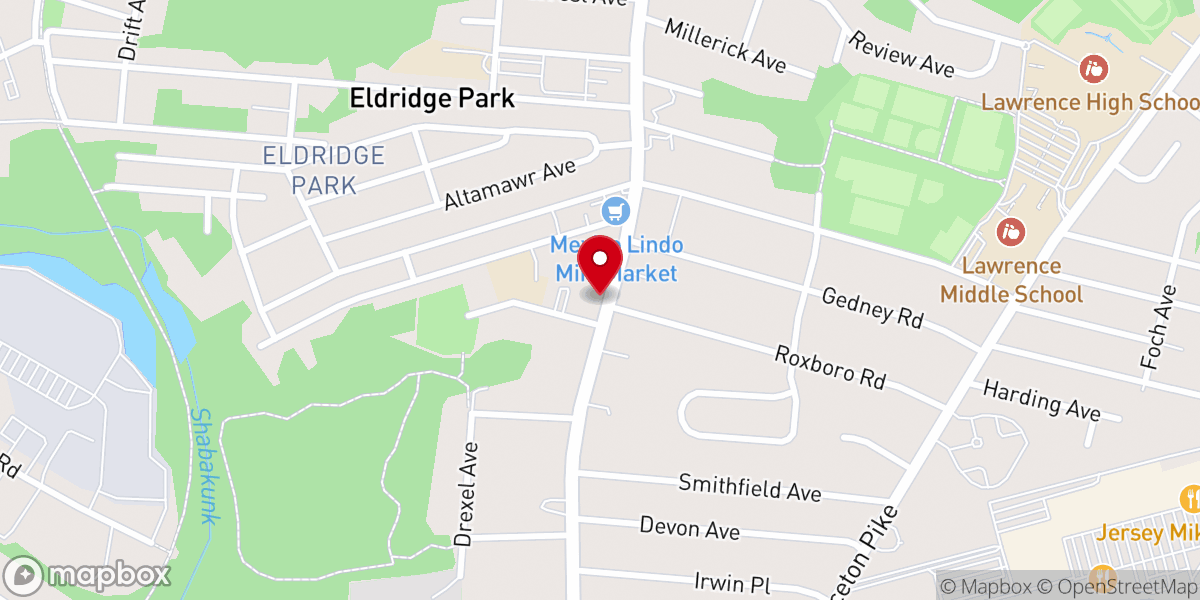 Map showing location of Lawrence Road Presbyterian Church Nursery School