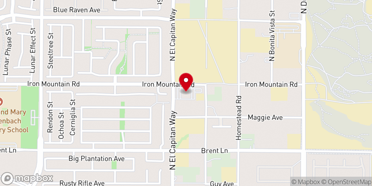 Map showing location of Iron Mountain Chapel