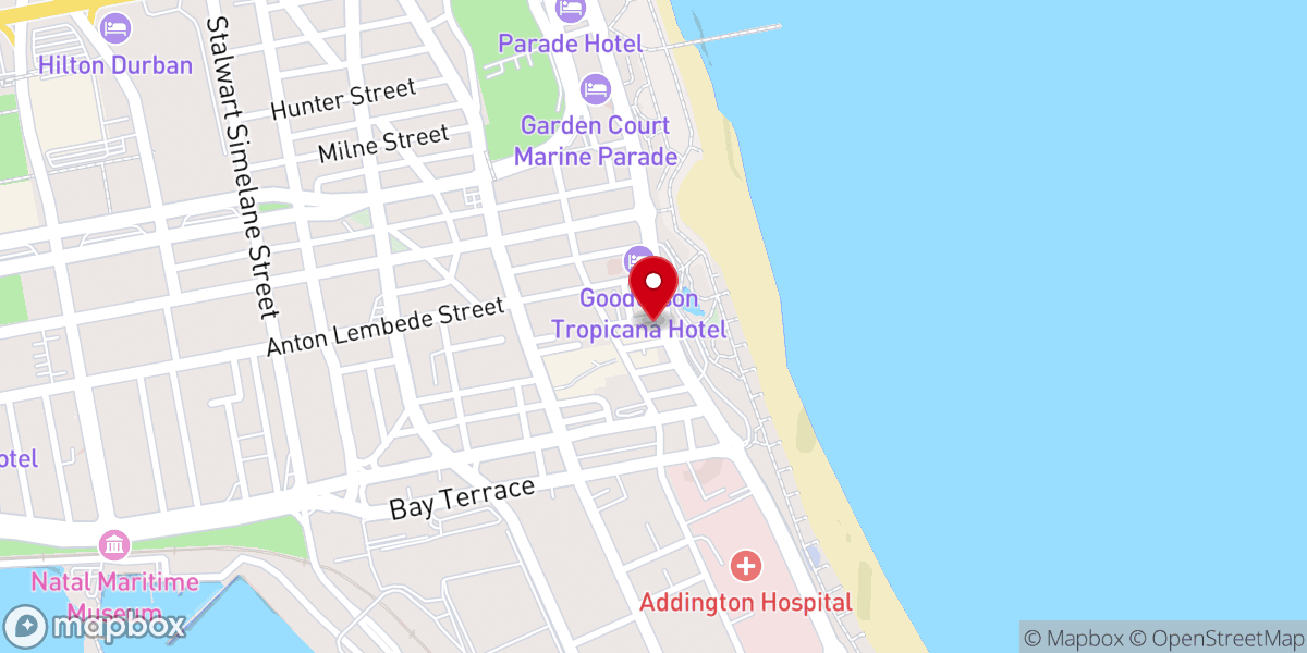 Map showing location of Lighthouse Church Durban