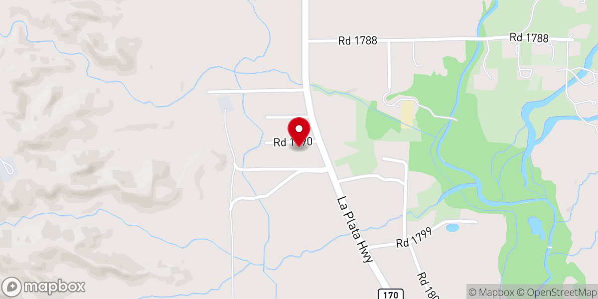 Map showing location of La Plata Valley Baptist Church