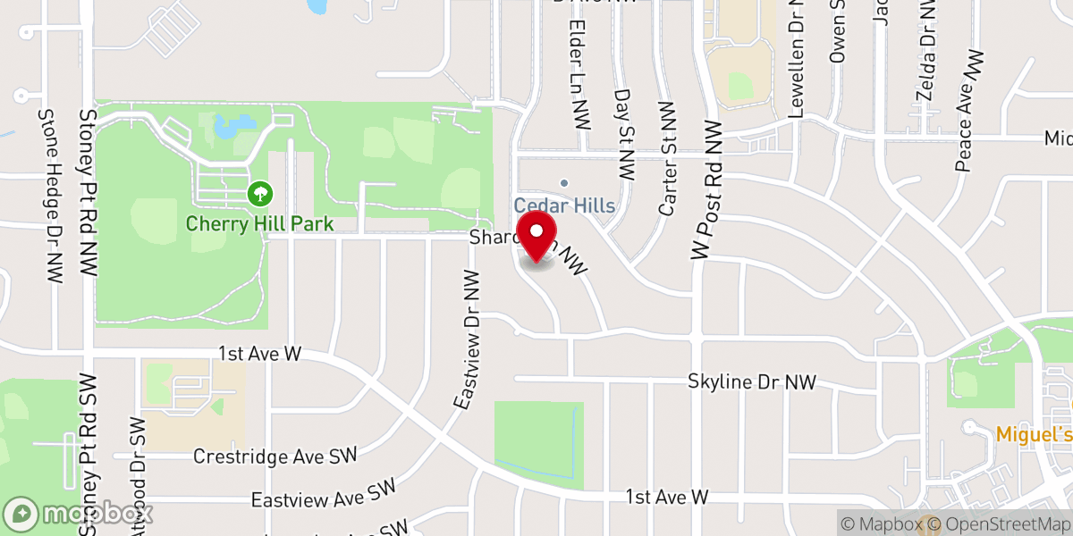 Map showing location of Gloria Dei Lutheran Church