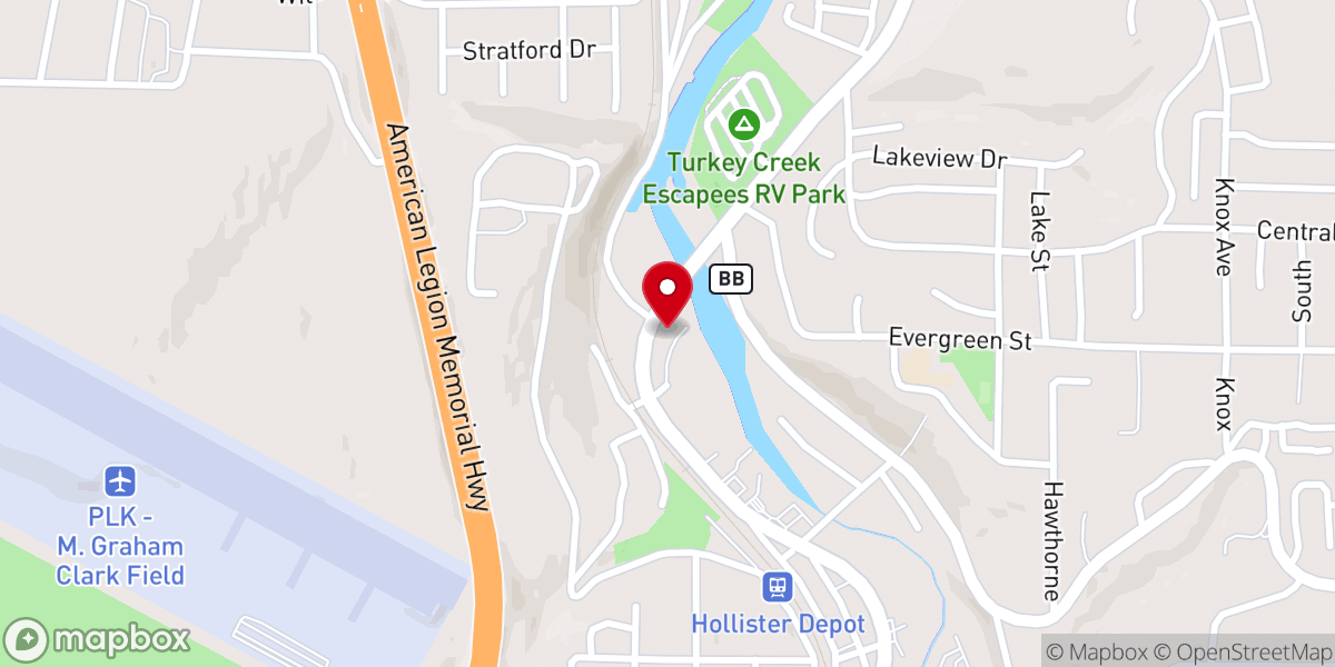 Map showing location of God's Club