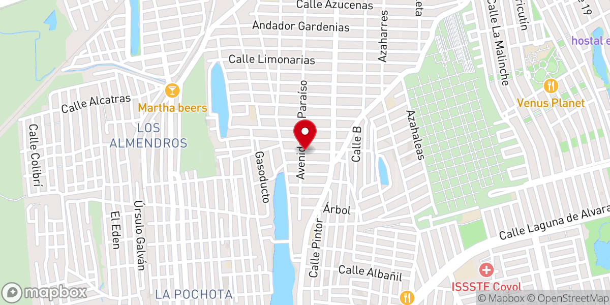 Map showing location of Iglesia Cristiana Peniel I. C. R. E. I