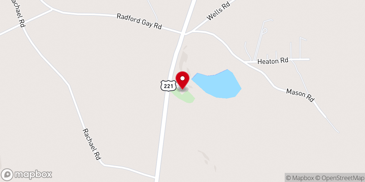 Map showing location of Silver Run Baptist Church